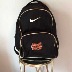 Nike Black Athletic Backpack with Michigan State Wrestling